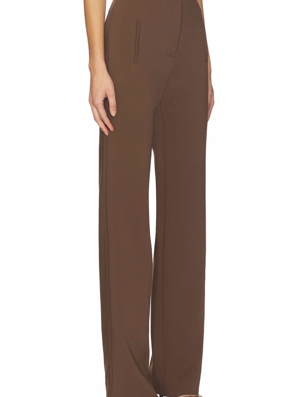 NWT Veronica Beard Carys Pant Walnut Size 12 Wide Leg Trouser